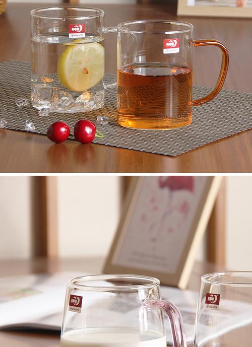 杯家用早餐杯办公杯牛奶杯花茶杯四色彩杯
