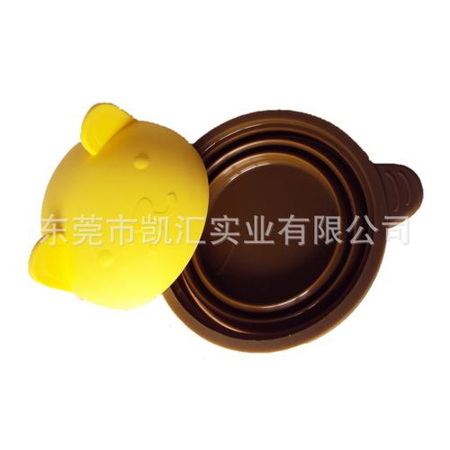 热卖新款食品级硅胶折叠碗,创意家居用品,款式多样,欢迎定制